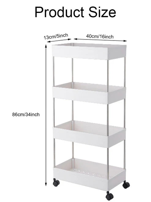 4 Tier Slim And Smart Trolley