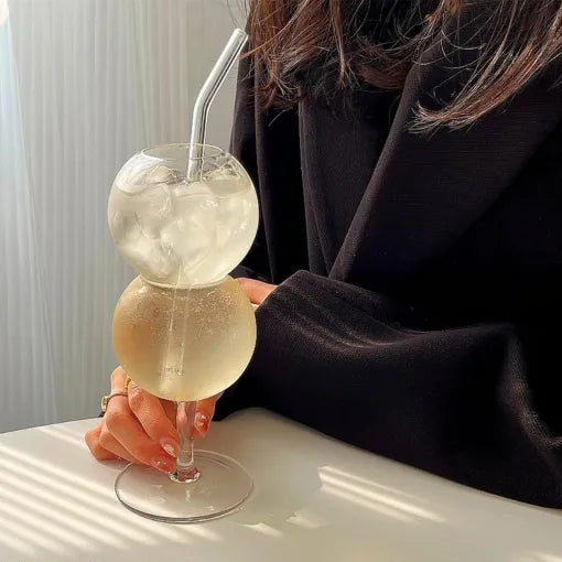 Cascade Stem Glass with Glass Straw | 230/400ml