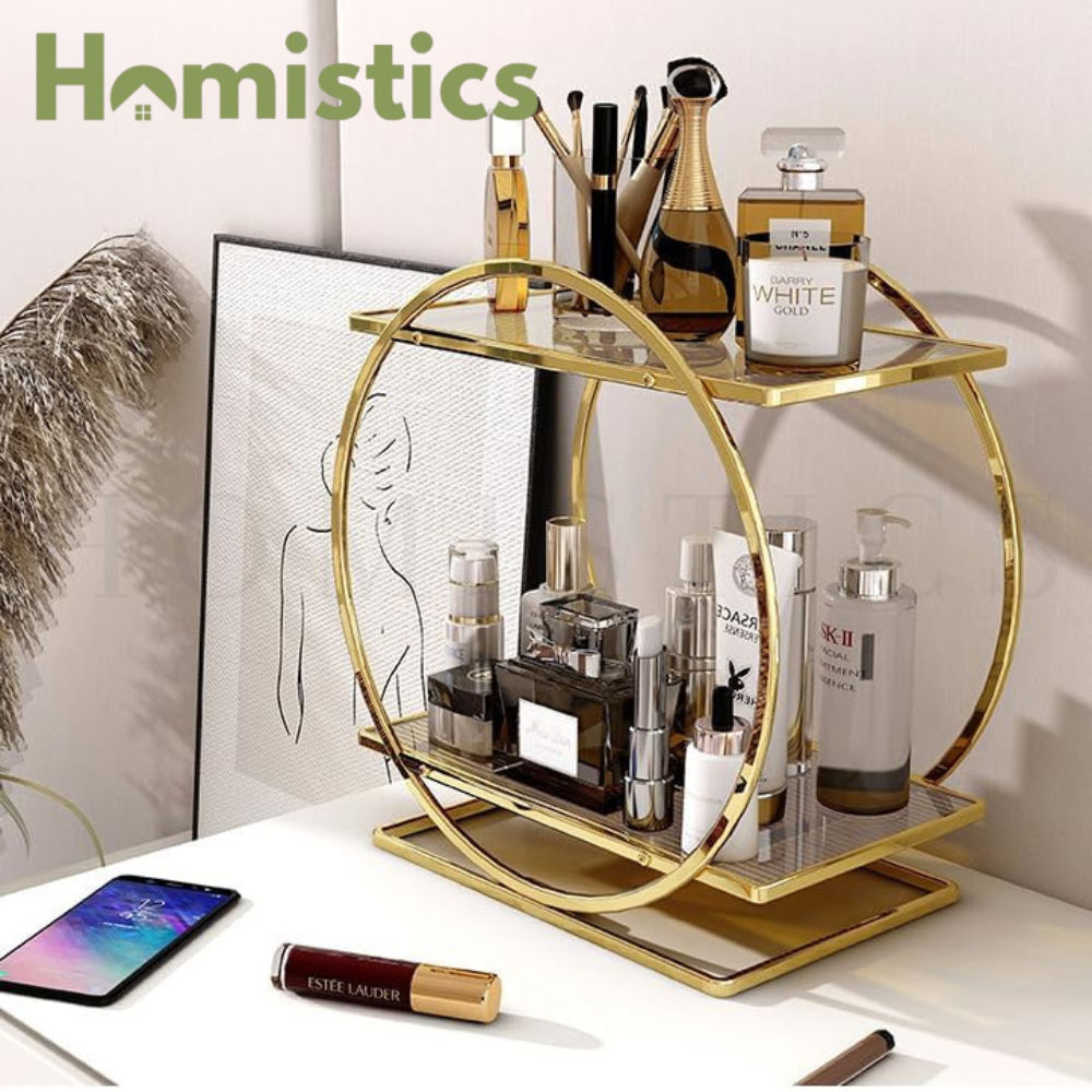 2 Tier Metal Cosmetic Organizer Rack
