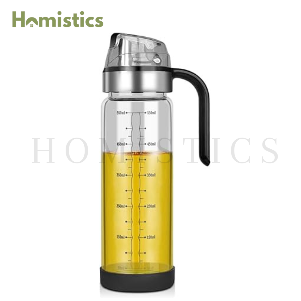Glass Oil Dispenser Bottle Auto flip 550ml