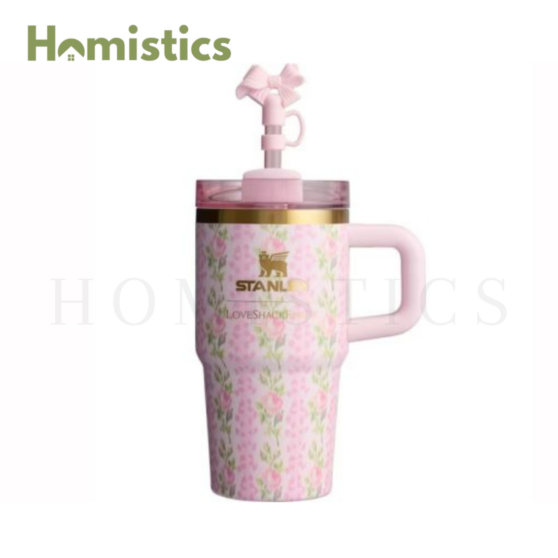 STANLEY X LOVE SHACK FANCY TUMBLER QUENCHER 20OZ-RIBBON ROSA