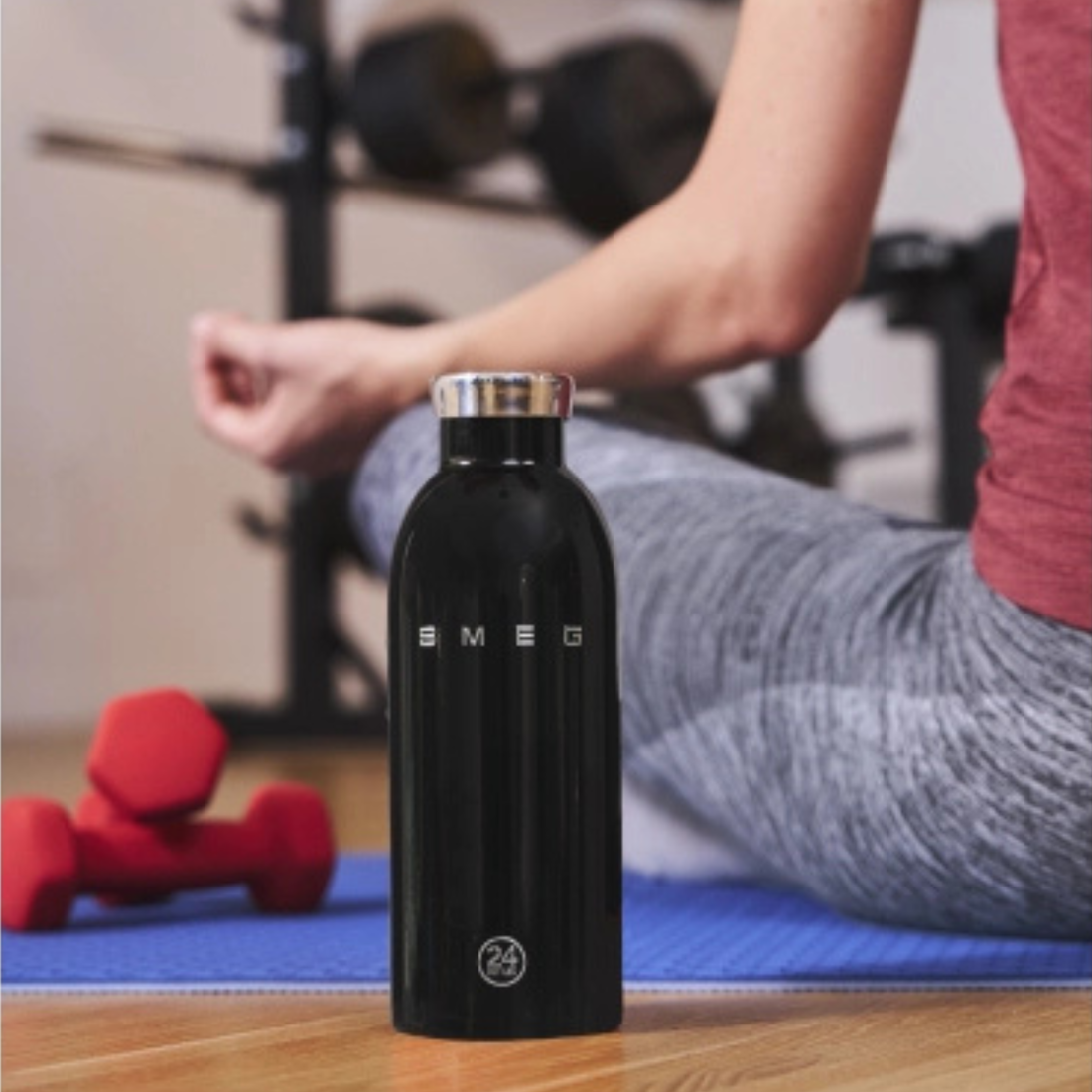 SMEG x 24Bottles Clima Bottle Black 500 ml insulated stainless steel bottle