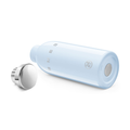 SMEG Clima Bottle Pastel Blue 500 ml closeup glossy finish embossed logo