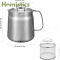 Stainless Steel Oil Storage Container with Lid and Strainer