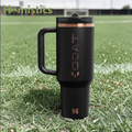 ALT: Stanley x Messi GOAT Black tumbler handle design